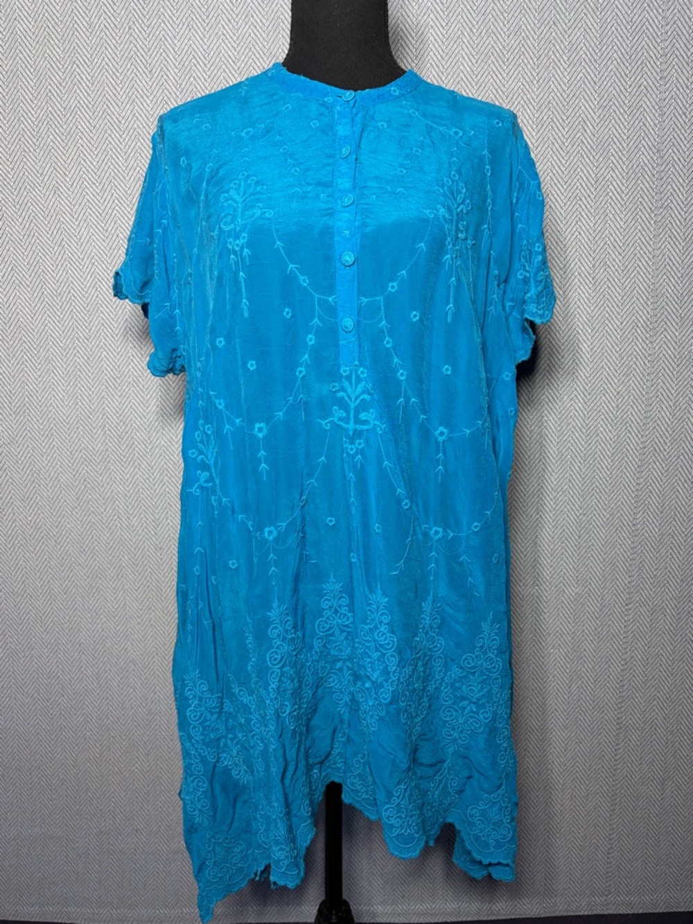 Johnny Was Embroidered Tunic Dress Boho